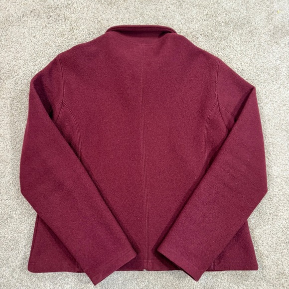 Brooks Brothers 346 Burgundy Wool full Zip Front Jacket Womens XL Pockets - Picture 7 of 7